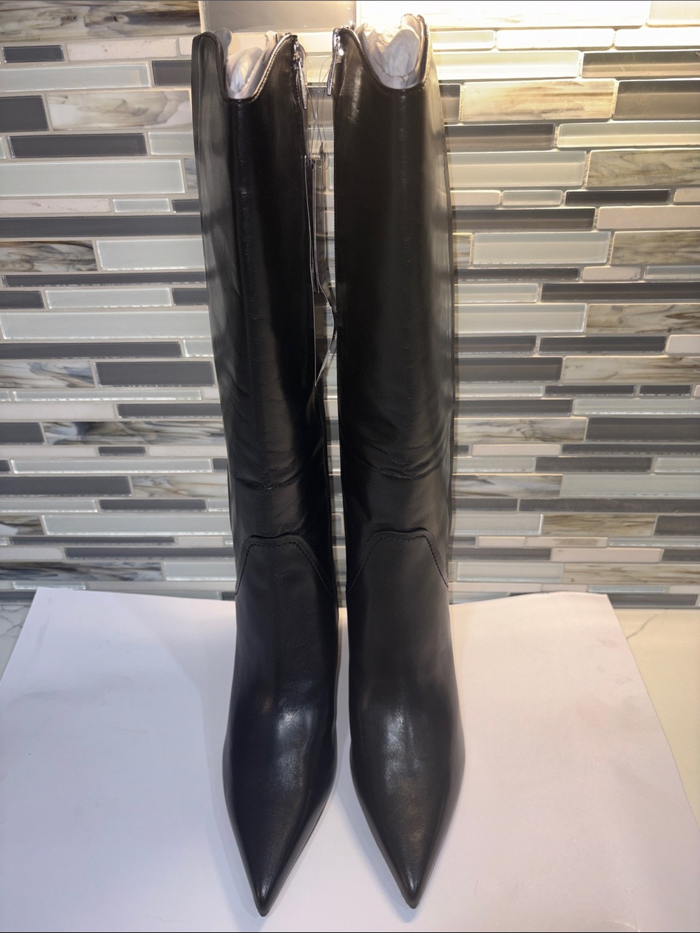 Naturalizer Black Pointed-Toe Leather Boots